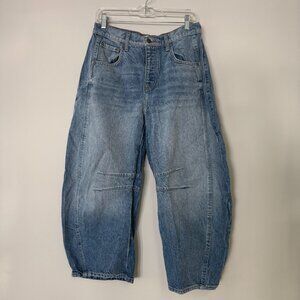 Free People We the Free Good Luck Barrel Jeans 27 short
